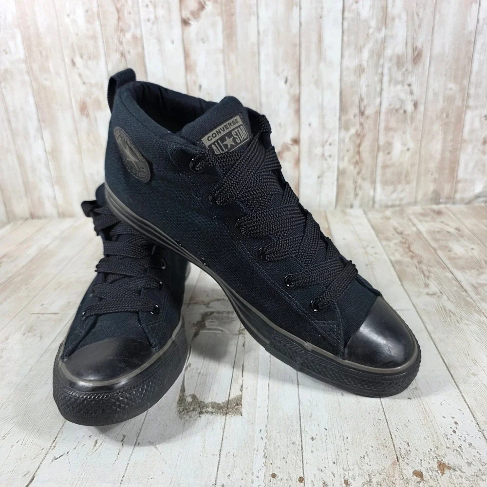 Converse Chuck Taylor All Star High Street Black Canvas Mid Top mens 12 - Picture 7 of 8